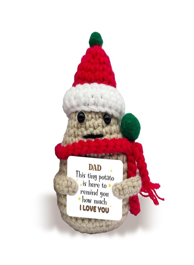 Bgohrd Christmas Crochet Potato Gifts, Handwoven Knitting Doll for Dad Men, Funny Cute Doll with Card, Emotional Presents, Christmas Party Decorations -C03 - Image 1